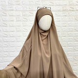 Beige Butterfly Two Pc Jilbab Set