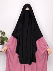 Black Flap Round Khimar
