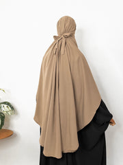 Beige Round Khimar