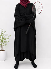 Black Sports Jilbab Set