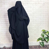 Black Two Pc Jilbab With Skirt