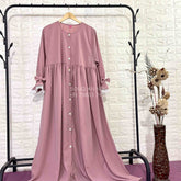 Pastel Pink Princess Frill Abaya