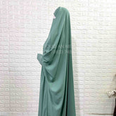 Emerald Jilbab With Plain Sleeves