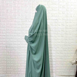 Emerald Jilbab With Plain Sleeves