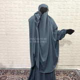 Grey Two Pc Jilbab