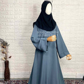 Basic abaya with plain sleeves