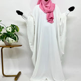White Kaftan Abaya With Cuff Buttons