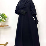 Basic Abaya With Smocking Sleeves