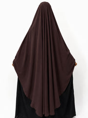 Brown Awrah Khimar With Flap