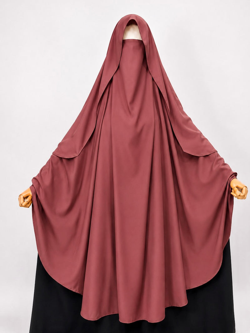 Pecan Awrah Khimar With Flap