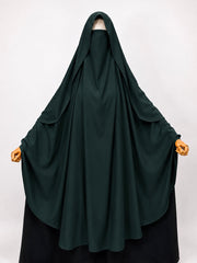 Hunter Green Awrah Khimar With Flap