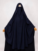 Navy Blue Awrah Khimar With Flap