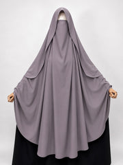 Lavender Awrah Khimar With Flap
