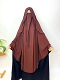 Brown Awrah Khimar With Flap