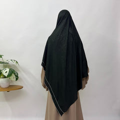 Hijab with crochet border
