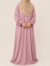 Basic Abaya With Flower Sleeves