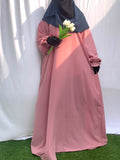 Basic Abaya With Flower Sleeves
