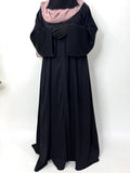 Black Front Open TikTok Abaya