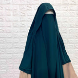 Hunter Green Flap Round Khimar