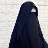 Black Flap Round Khimar