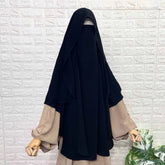 Black Flap Round Khimar