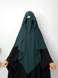 Hunter Green Flap Diamond Khimar