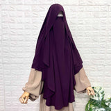 Plum Flap Round Khimar