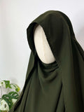Olive Flap Diamond Khimar