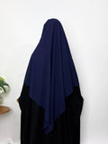 Navy Blue Flap Diamond Khimar