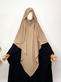 Beige Flap Diamond Khimar