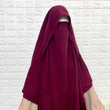 Maroon Flap Round Khimar