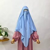 Sky Blue Flap Diamond Khimar