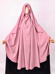 Pastel Pink Awrah Khimar With Flap