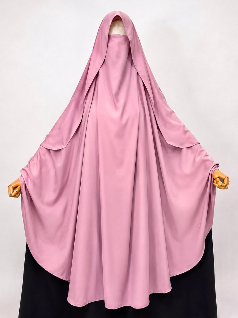 Pastel Pink Awrah Khimar With Flap