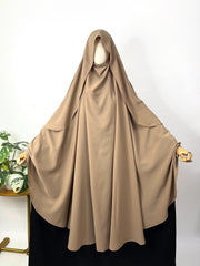 Beige Awrah Khimar With Flap