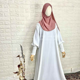 Basic Abaya With Smocked Sleeves
