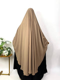 Beige Awrah Khimar With Flap