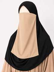 Beige Half Niqab