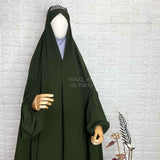 Olive Green Irani Chadar With Sleeves