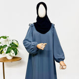 Grey IQRA String Abaya