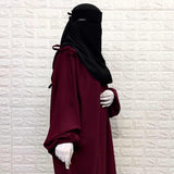 Maroon IQRA String Abaya