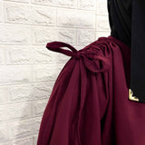 Maroon IQRA String Abaya