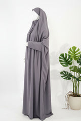 Lavender Jilbab With Plain Sleeves