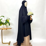 Black Long Salah Khimar