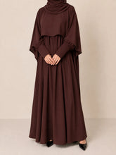 Brown Nursing Abaya With Cape