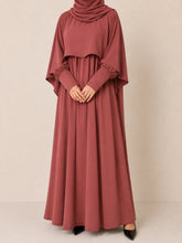 Pecan Nursing Abaya With Cape