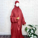 Orange Solid Prayer Jilbab