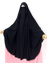 Black Awrah Khimar With Flap