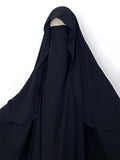 Black Awrah Khimar With Flap
