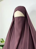Dusty Mauve Round Khimar